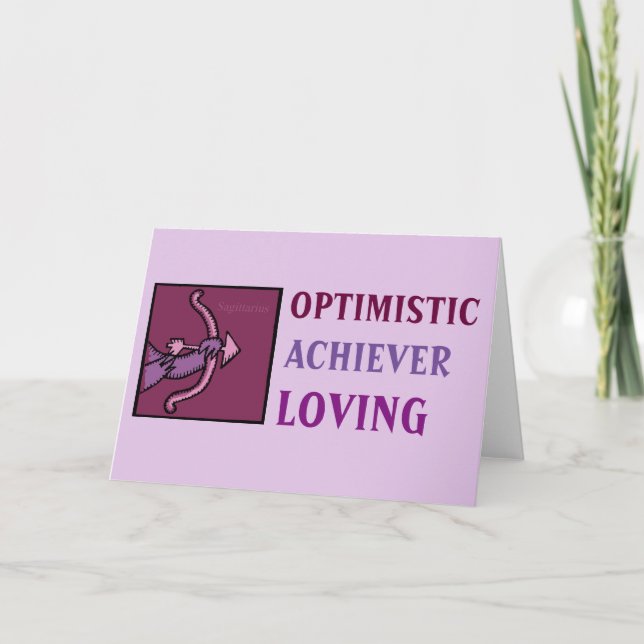 Birthday Zodiac Sign Personality Sagittarius Card (Front)