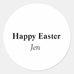 birthdays add your name text image editable invita classic round sticker