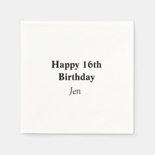 birthdays add your name text image editable invita napkin