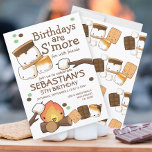 Birthdays are more fun with friends marshmallow invitation<br><div class="desc">Fun and cute Kawaii Style Birthdays are s' more fun with friends marshmallow party invitation from Ricaso - featuring cute marshmallow,  camp fire and chocolate - easy to personalize with your own details - a colourful fun invite</div>