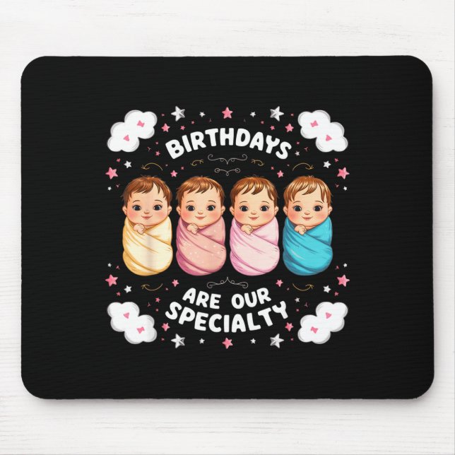 Birthdays Are Our Specialty Funny Labor And Delive Mouse Pad (Front)