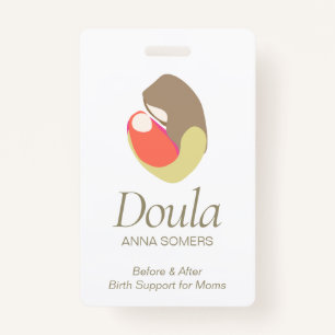 Birthing Coach Doula Midwife Mother and Baby Badge
