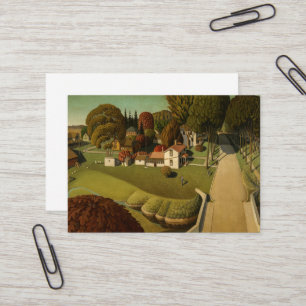 Birthplace Of Herbert Hoover by Grant Wood Business Card