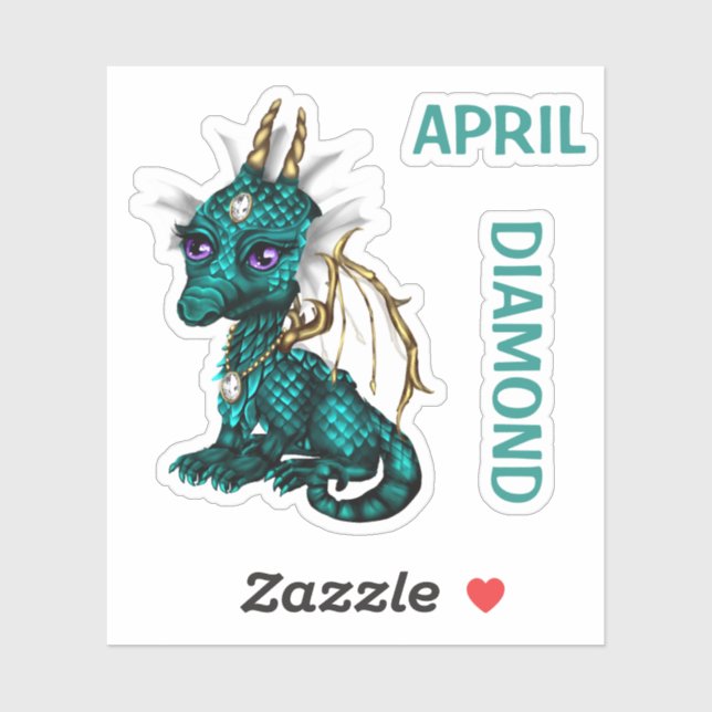 Birthstone Baby Dragon April Diamond (Sheet)