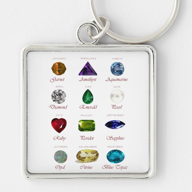 Birthstone Chart Keychain (Front)