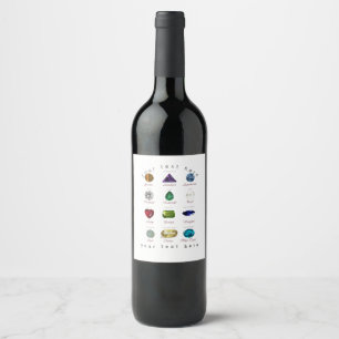 Birthstone Wine Label