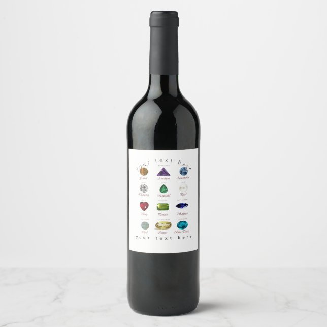 Birthstone Wine Label (Front)