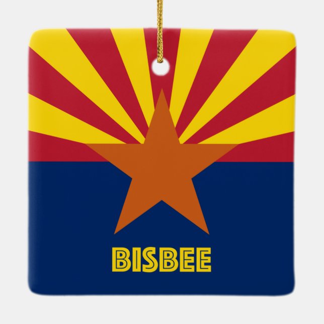 Bisbee AZ Ceramic Ornament (Back)