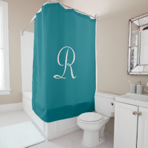 Biscay Bay Trendy Shower Curtain with Monogram