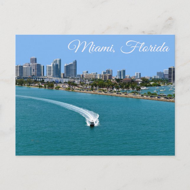 Biscayne Bay Miami Beach Florida Postcard (Front)