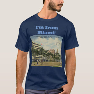 Biscayne Blvd. Hotels, Miami, Florida Vintage T-Shirt