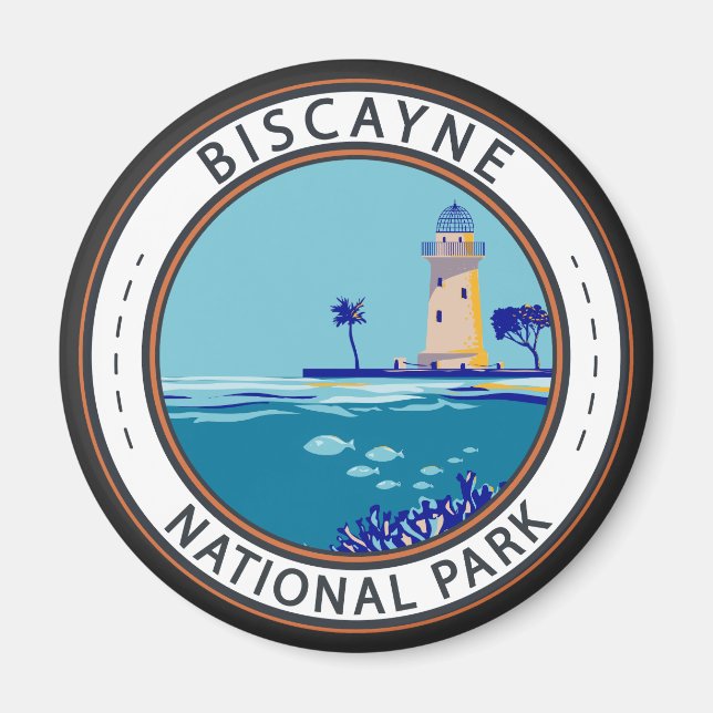 Biscayne National Park Boca Chita Key Badge Magnet (Front)