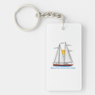 Biscayne National Park Florida Coastal Nautical Sa Keychain