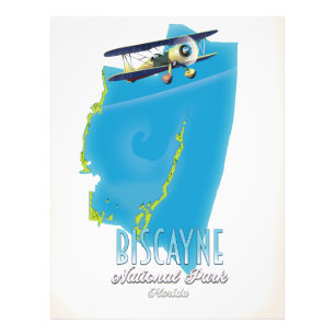 Biscayne national park Florida map Photo Print