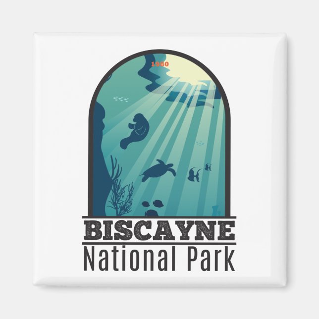 Biscayne National Park Florida Underwater Maritime Magnet (Front)