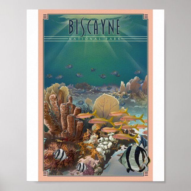 Biscayne National Park Litho Artwork Poster (Front)