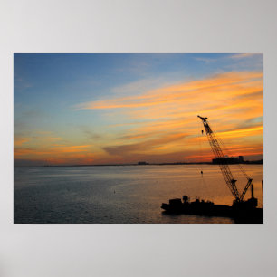 Biscayne sunset poster