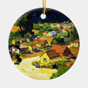 Bischoff - Cambria, a Peaceful California Village Ceramic Ornament