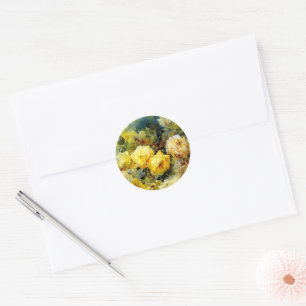 Bischoff - Roses (yellow),  Classic Round Sticker