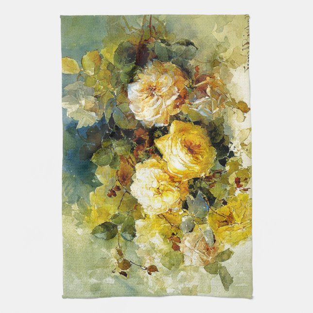 Bischoff - Roses (yellow) Kitchen Towel (Vertical)