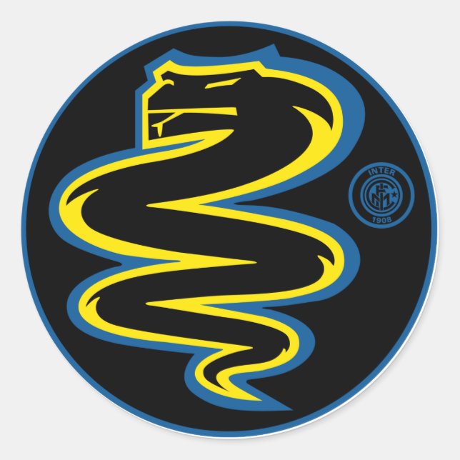 Biscione Nerazzurro Inter - black sticker (Front)