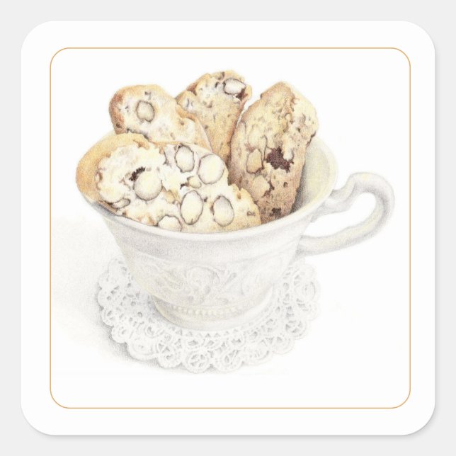BISCOTTI 1.5" Square Stickers  (Front)
