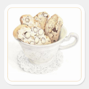 BISCOTTI 3" Square Stickers 