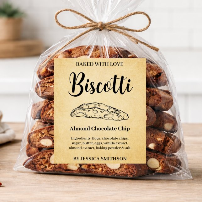 Biscotti Custom Homemade label BIS001bwn (Creator Uploaded)