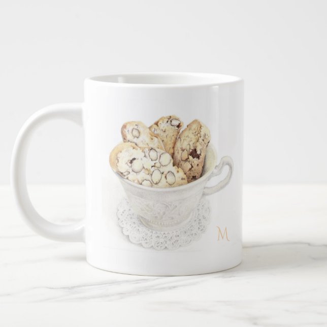 BISCOTTI Grande Tasse Blanche + Initiale (Gauche)