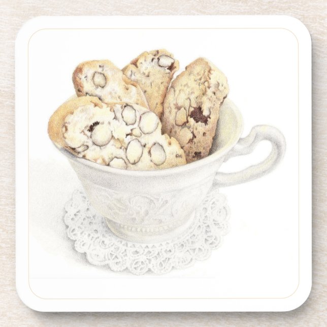 BISCOTTI Hard Plastic Coasters  (Front)