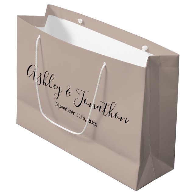 Biscotti Mariage personnalisé Grand sac cadeau (Devant Angle)