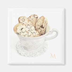 BISCOTTI Square Magnet + Initial