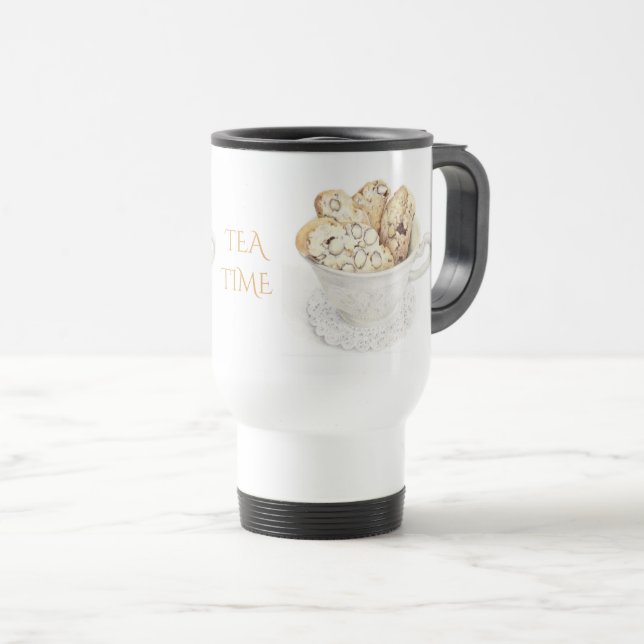 BISCOTTI "TEA TIME" Travel Mug  (Front Right)