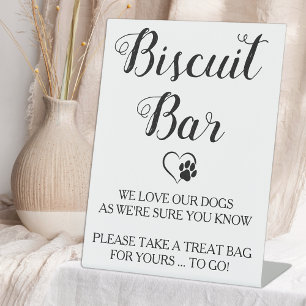 Biscuit Bar Pet Doggie Dog Treat Wedding Favour  Pedestal Sign