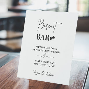Biscuit Bar Sign   Dog Treat Wedding Favours Sign