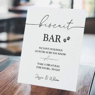 Biscuit Bar Sign   Dog Treat Wedding Favours Sign