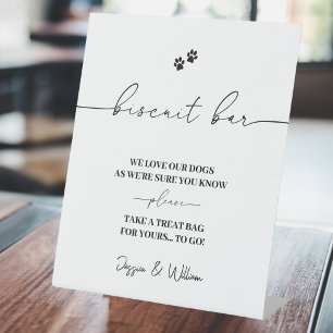 Biscuit Bar Sign   Dog Treat Wedding Favours Sign