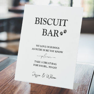 Biscuit Bar Sign   Dog Treat Wedding Favours Sign