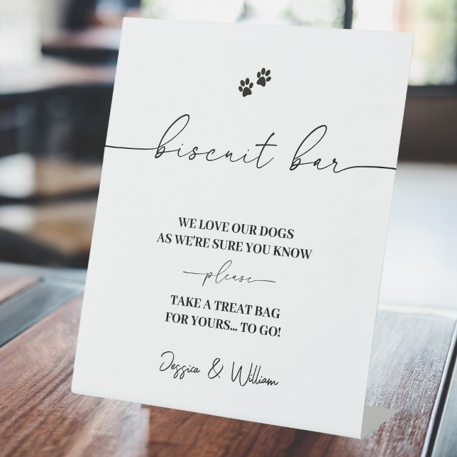 Biscuit Bar Sign | Dog Treat Wedding Favours Sign (Creator Uploaded)