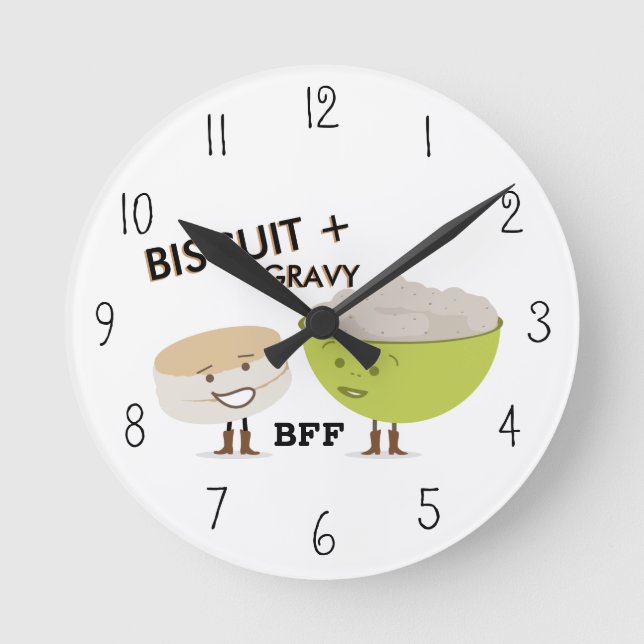 Biscuit & Gravy BFF Drôle Horloge (Recto)