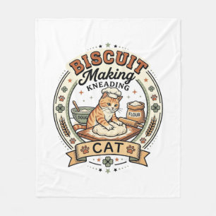 Biscuit Making Kneading Cat Biscuit Making Kneadin Fleece Blanket