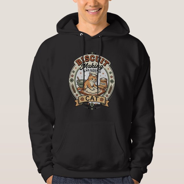 Biscuit Making Kneading Cat Biscuit Making Kneadin Hoodie (Front)