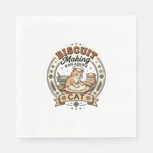 Biscuit Making Kneading Cat Biscuit Making Kneadin Napkin