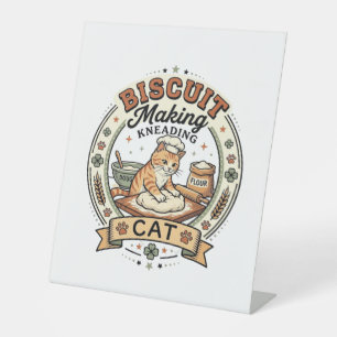 Biscuit Making Kneading Cat Biscuit Making Kneadin Pedestal Sign