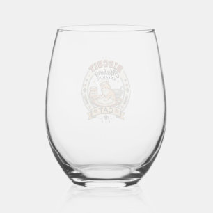 Biscuit Making Kneading Cat Biscuit Making Kneadin Stemless Wine Glass