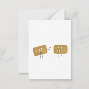 Biscuit themed, cute cookies card