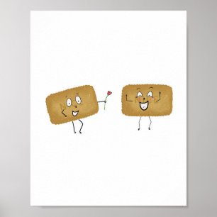 Biscuit themed, cute cookies poster