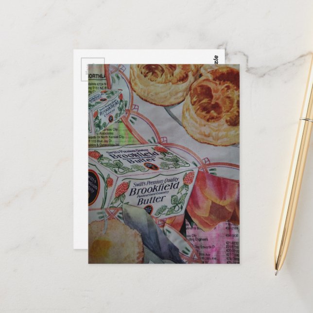 biscuits and butter Collage  Postcard (Front/Back In Situ)