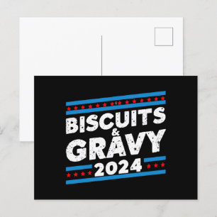 Biscuits and Gravy 2024 Presidential Election Postcard