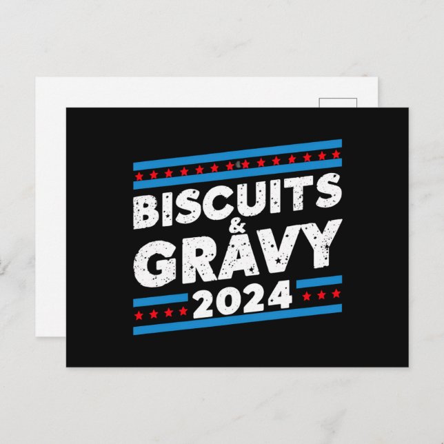 Biscuits and Gravy 2024 Presidential Election Postcard (Front/Back)